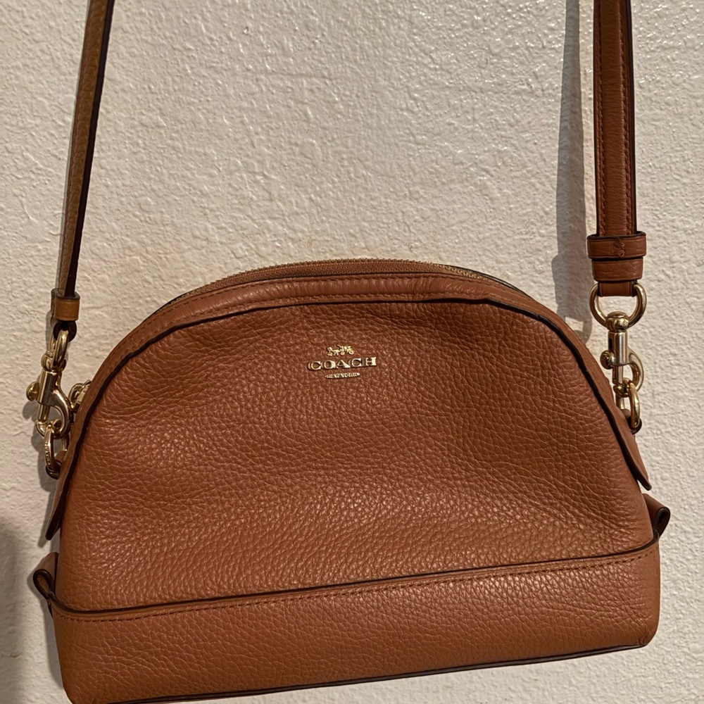 Coach Tan Leather Crossbody Bag